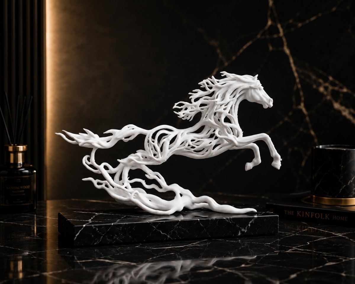 Luxury Running Horse<br>Table Sculpture