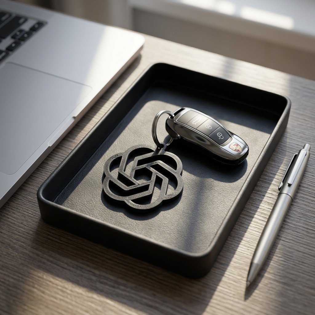 ChatGPT AI Logo<br>Premium EDC Keychain